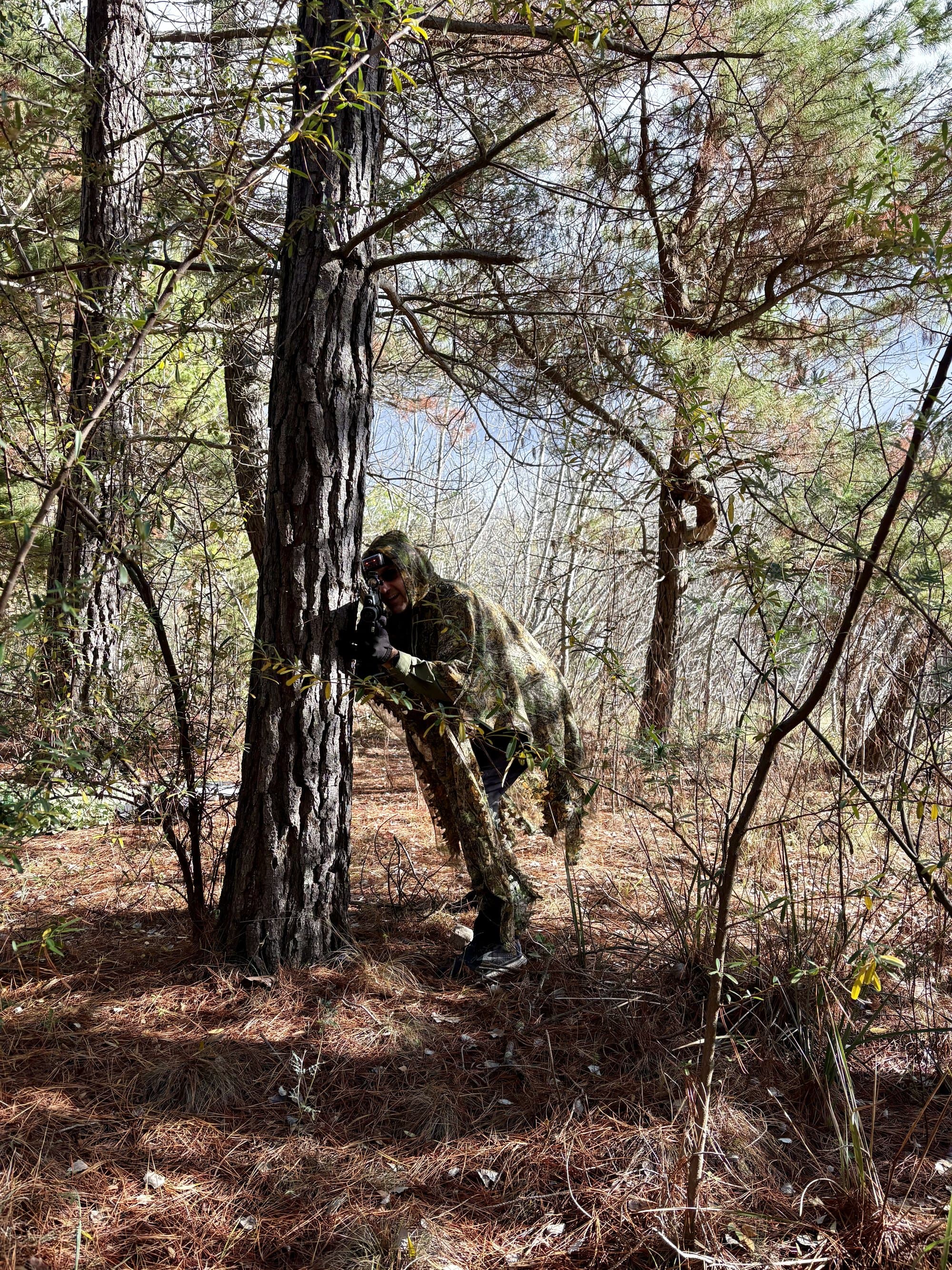 Player in cover at Fadden Pines